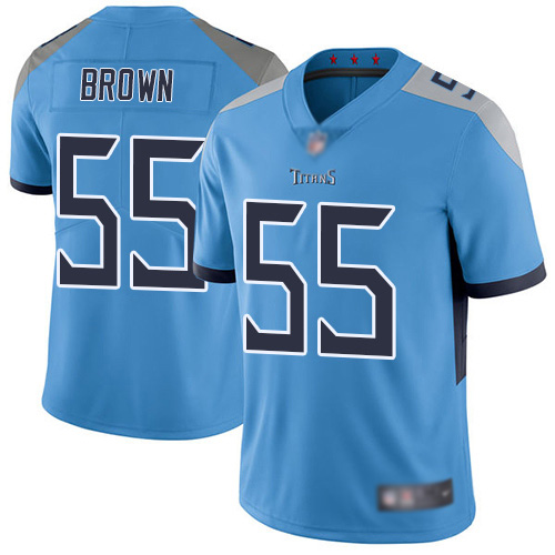 Tennessee Titans Limited Light Blue Men Jayon Brown Alternate Jersey NFL Football #55 Vapor Untouchable->tennessee titans->NFL Jersey